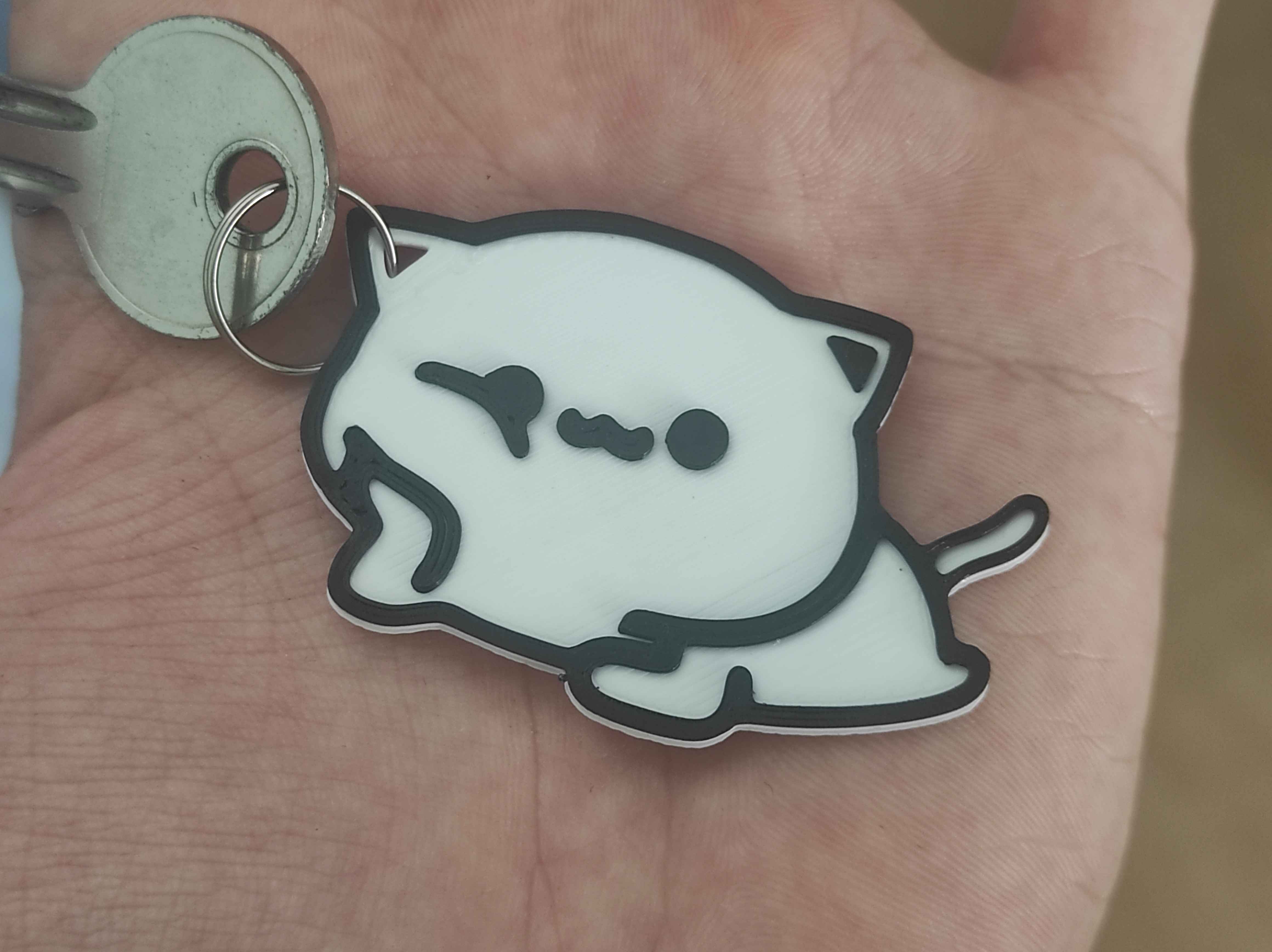 Milk cat keychain