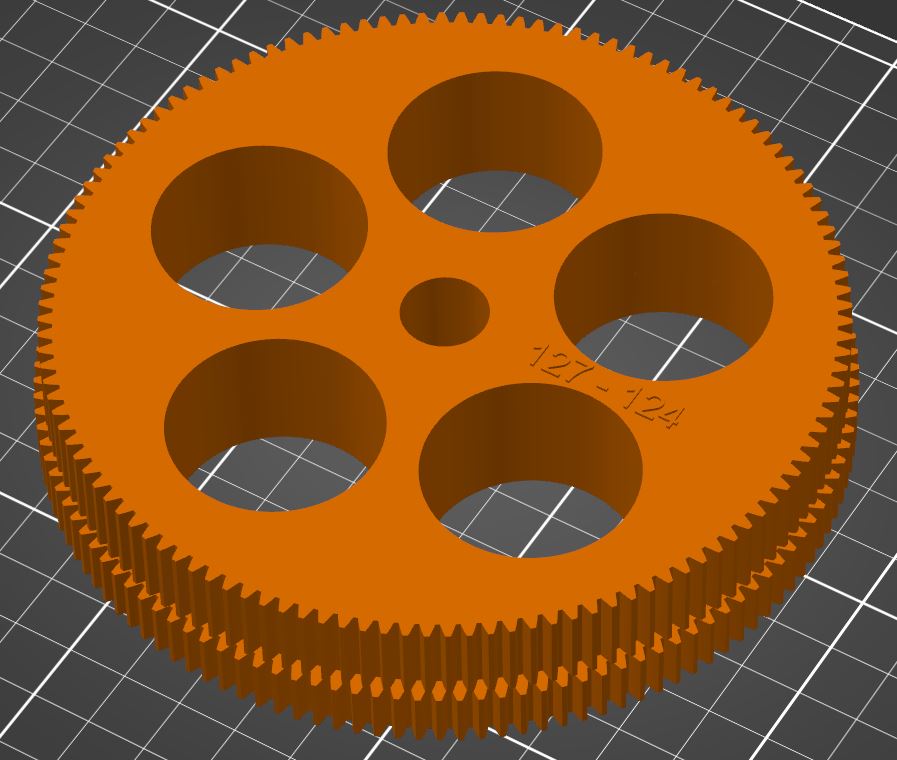 Doppelzahnrad 124-127 für Bernardo P600G, Double gear 124-127 for Bernardo P600G