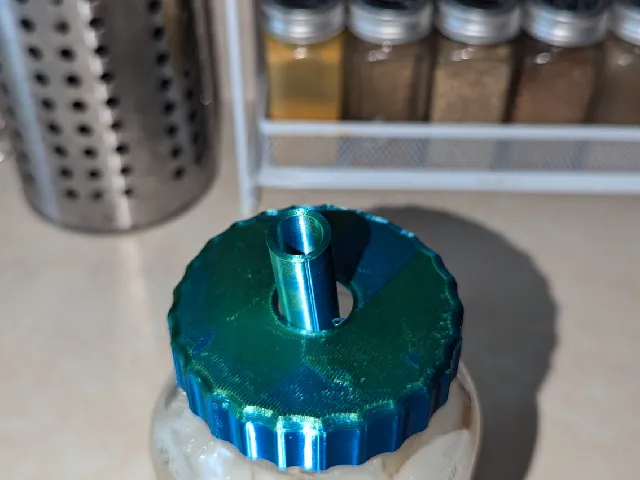 Mason Jar Lid w/ boba straw hole
