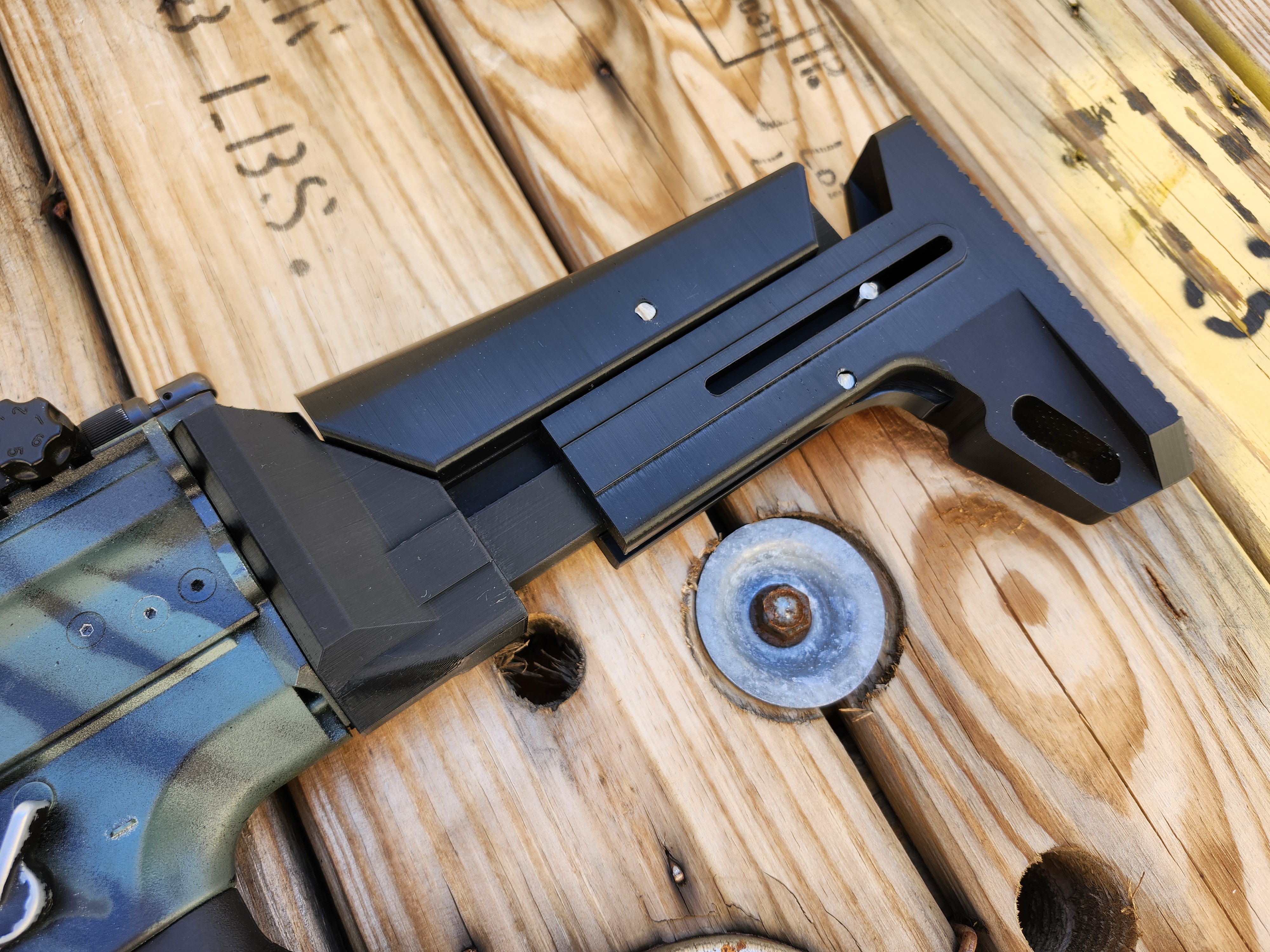 Retractable stock for WE-tech SCAR airsoft rifles