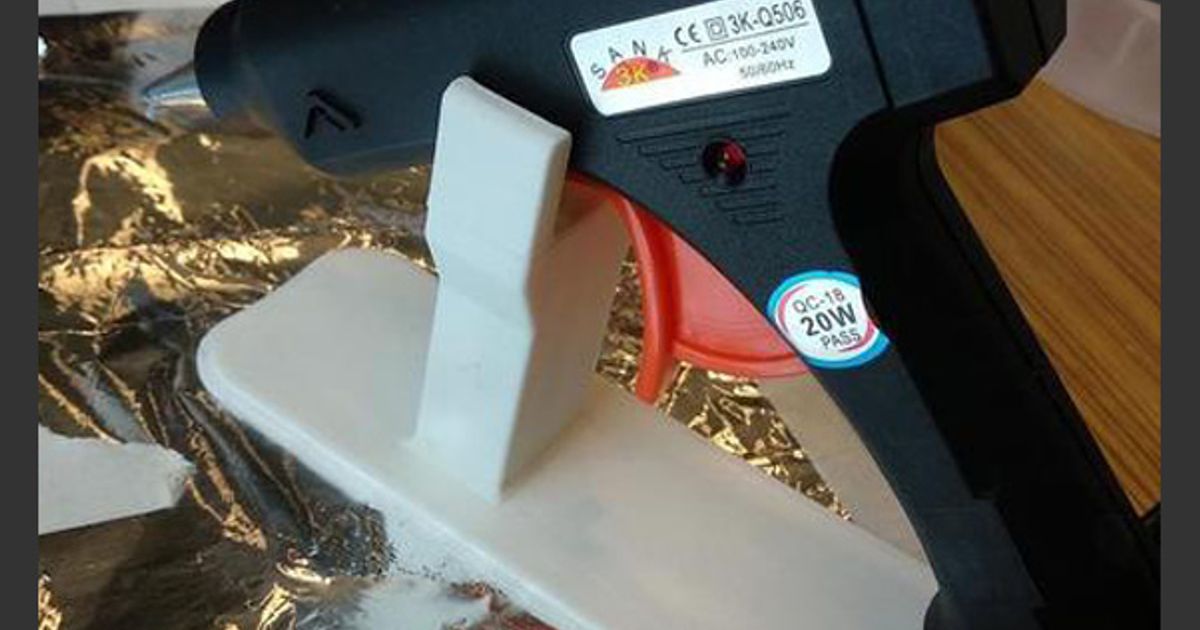 Basic Glue Gun Holder by Funbie Studios Download free STL model