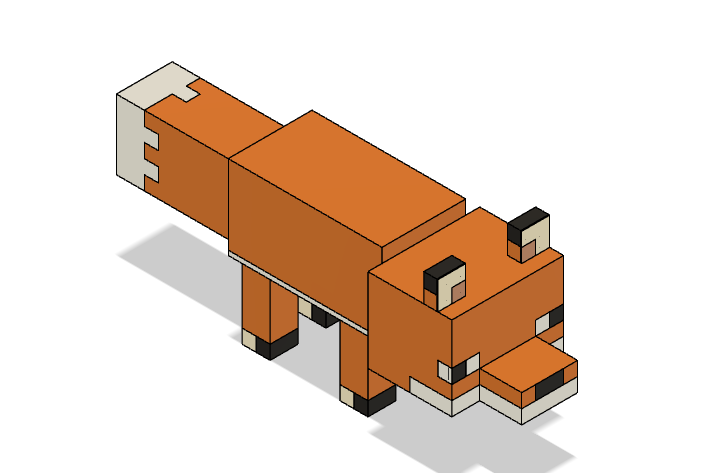 Fox Minecraft by Ribo_3D | Download free STL model | Printables.com