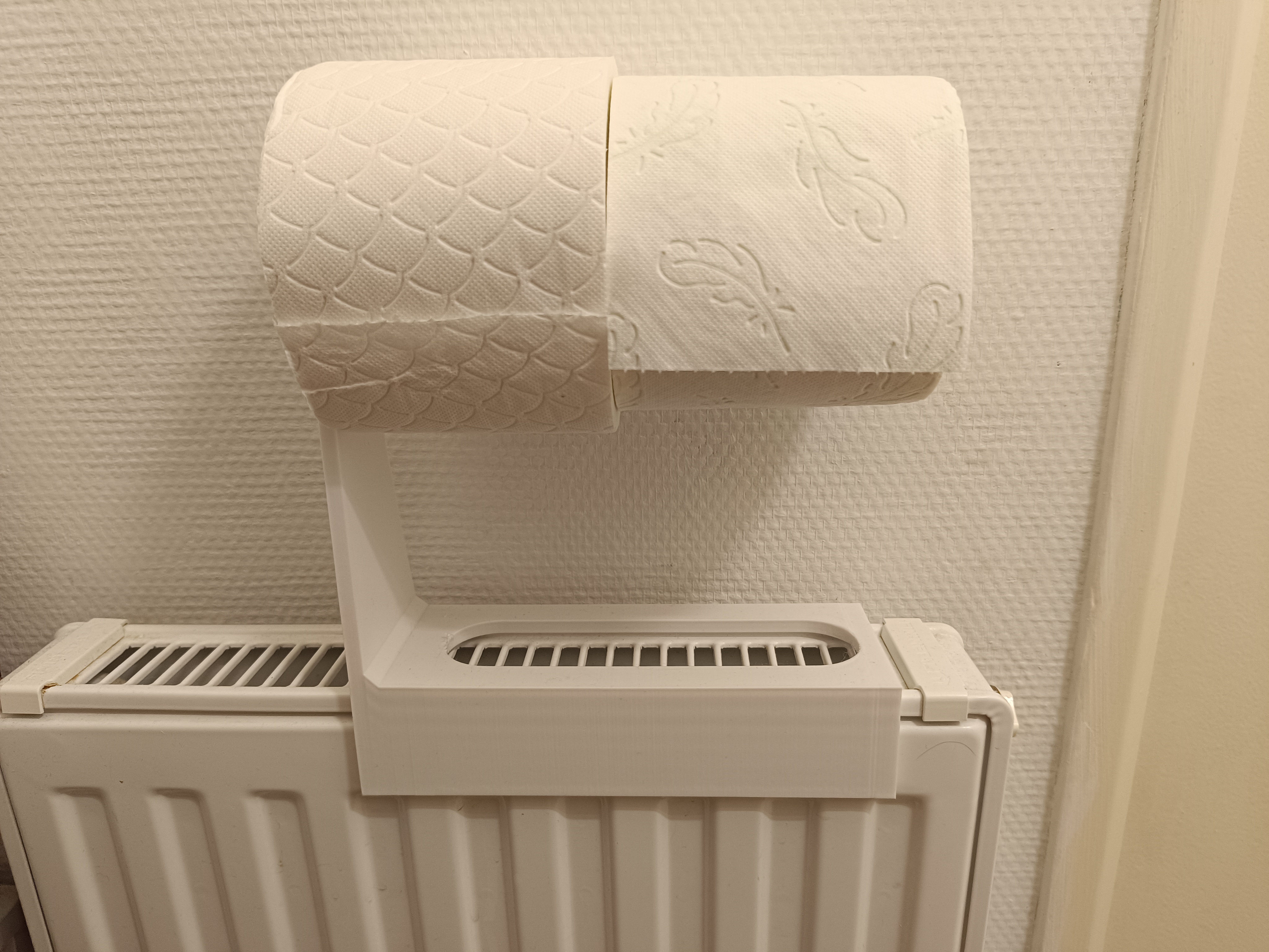 double toilet paper holder for electric heater