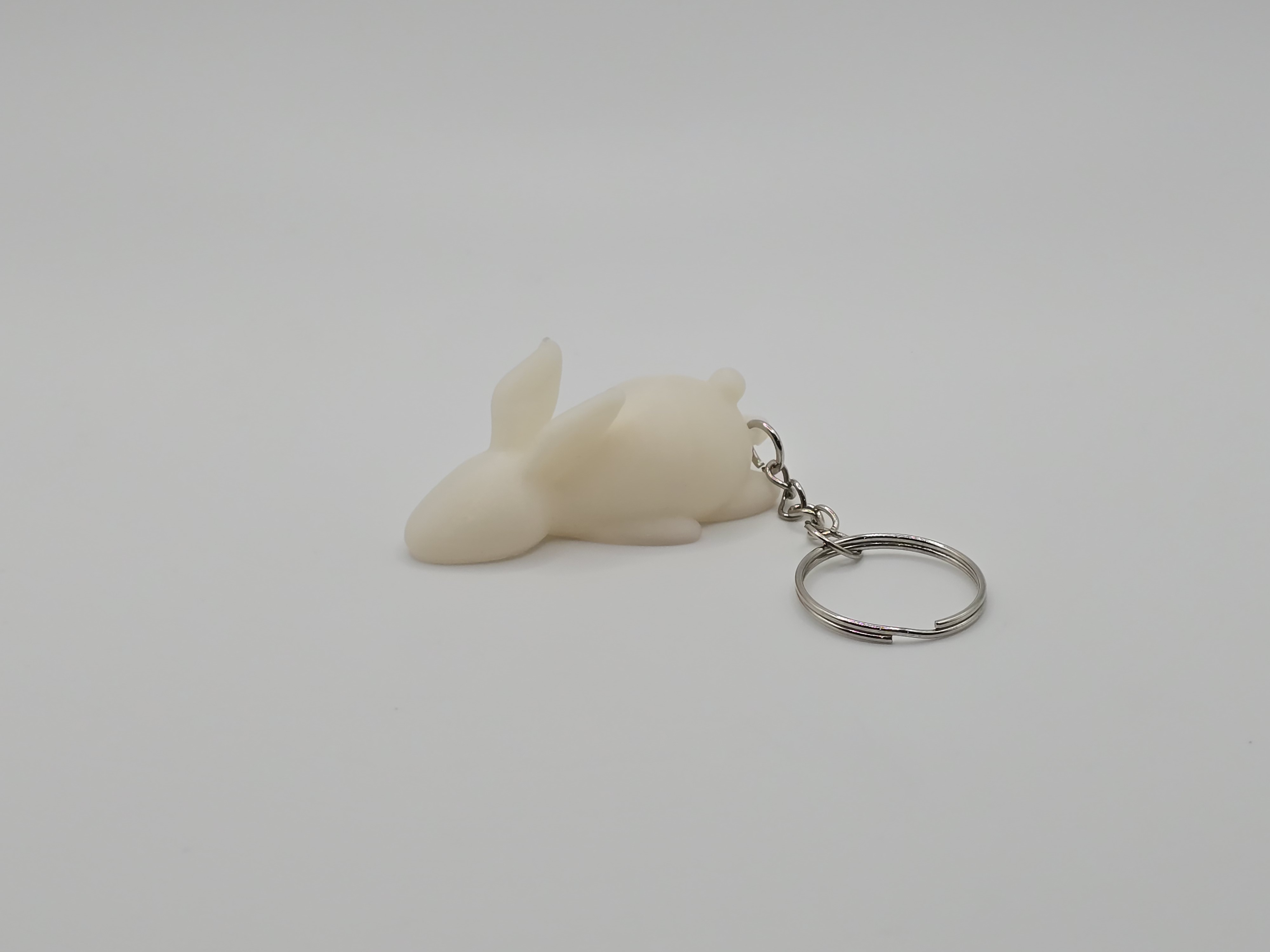 Lazy Rabbit Keychain (Remix) 3D model thumbnail