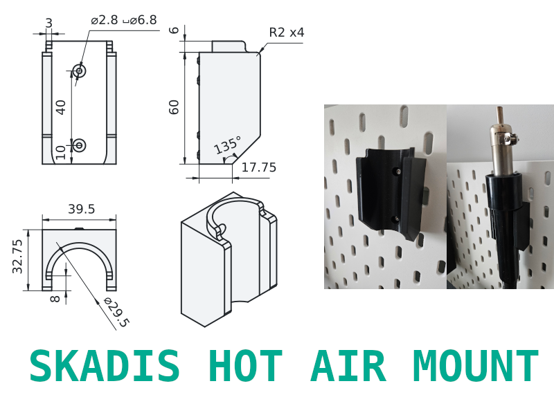 Hot Air Gun Skadis Mount
