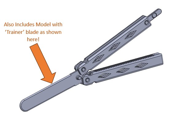Locking Butterfly Knife - Print in Place - Balisong by Sanford Prime ...