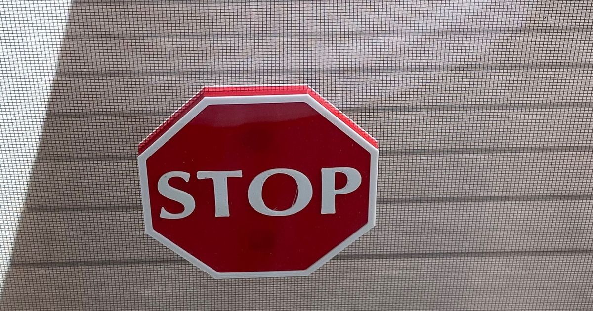 Stop sign for mosquito net by VargaMark Download free STL
