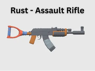 Assault Rifle - RUST by lookawilduser | Download free STL model ...