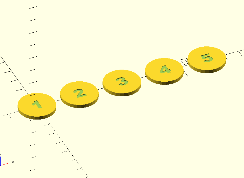 Token with number