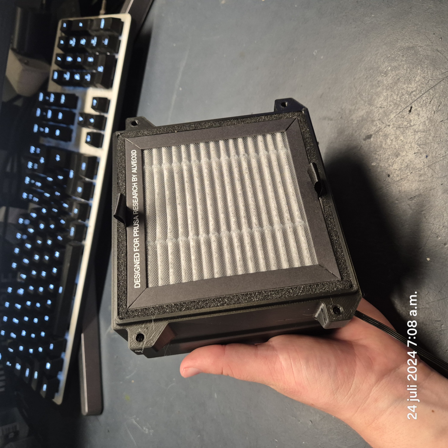 Firmware-compatible air filtration system for enXLosure