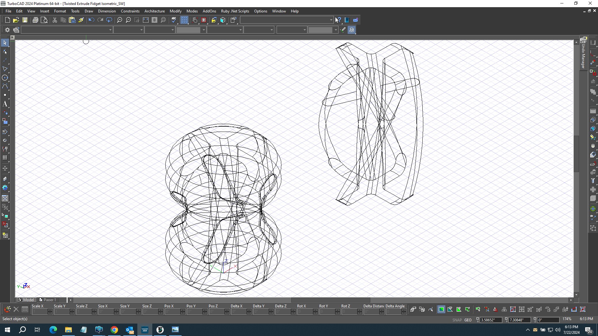 Miniatura 3 do modelo 3D Twisted Fidget Gadget
