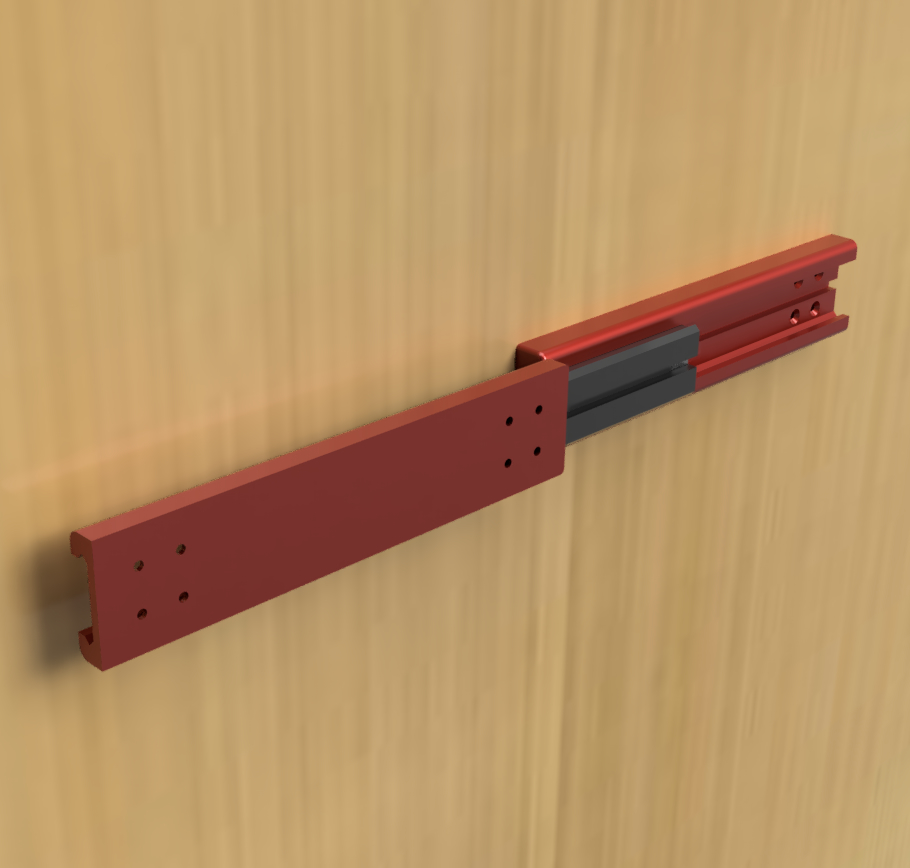 Smooth Drawer Slide without Bearings (Vollauszug - Open Drawer System)