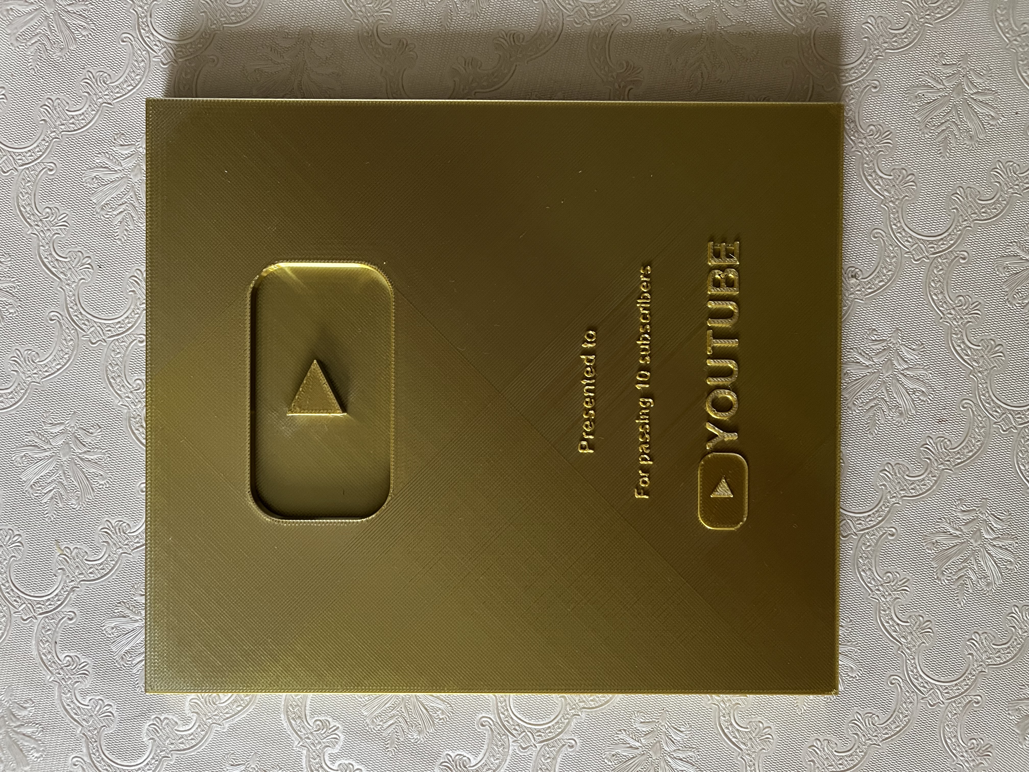 Youtube Gold Play Button