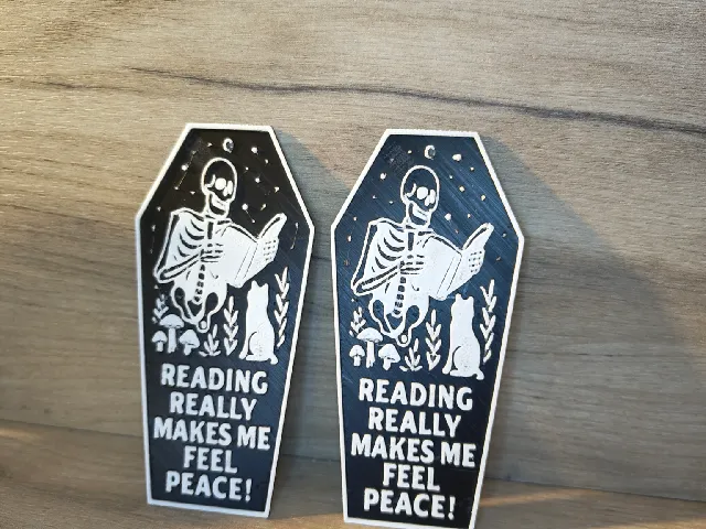 Coffin Bookmark HueForge