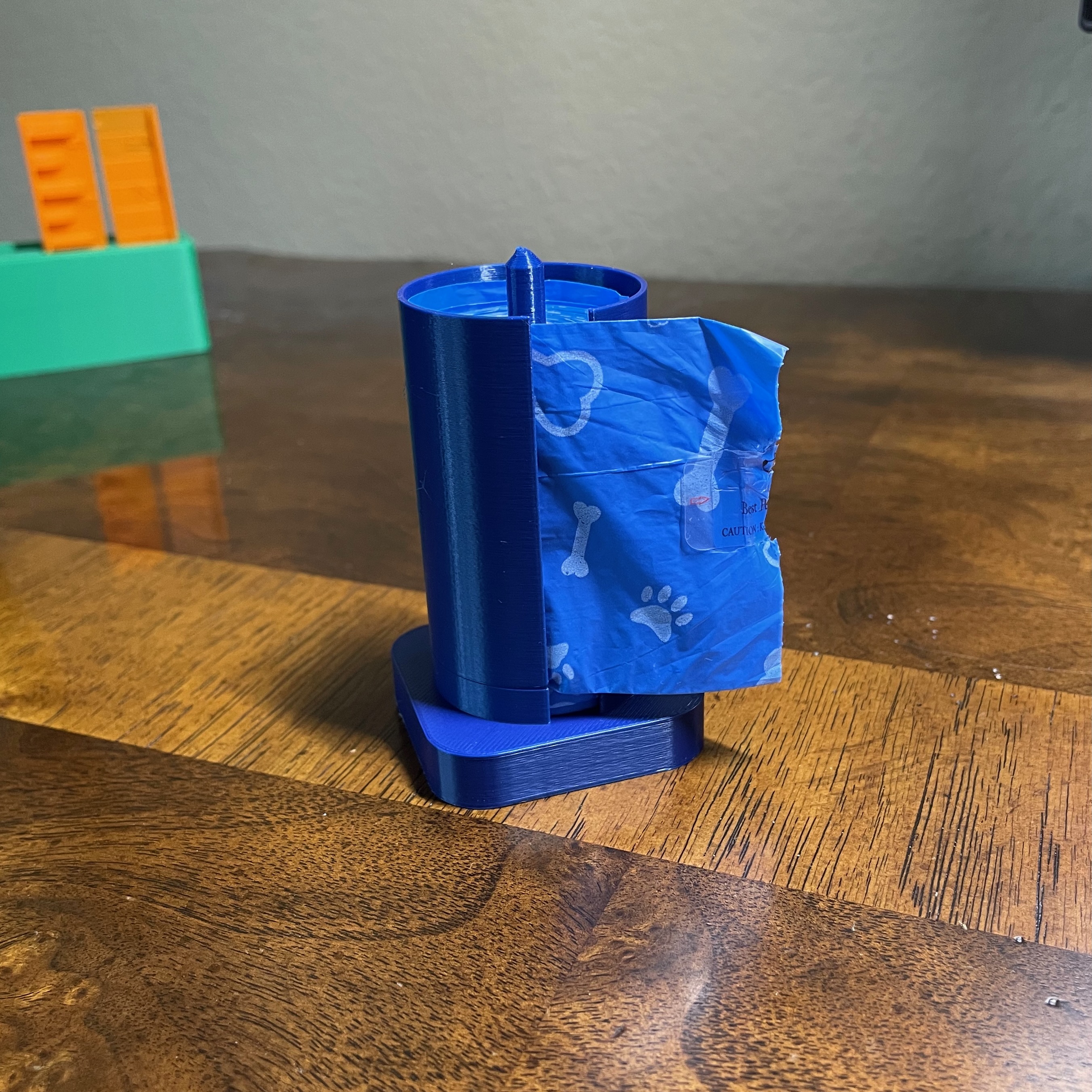 Poop Bag Holder / Stand with slot and flex lid by ronguest Download free STL model