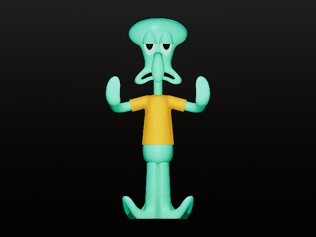 Miniatura 2 do modelo 3D Squidward