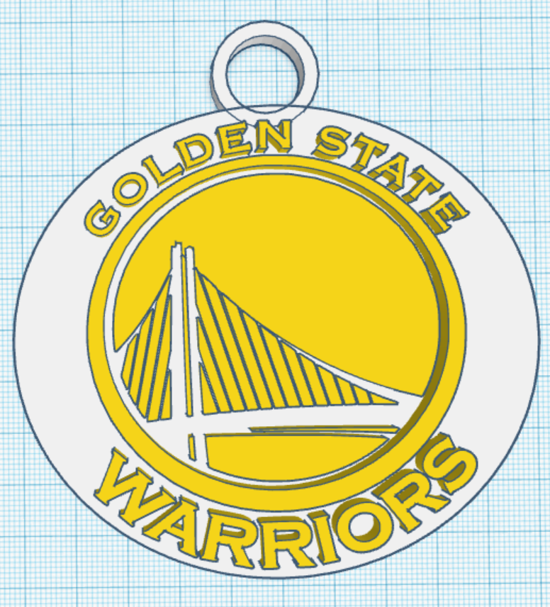 Golden state Warriors Keychain by Junito Sanchez | Download free STL ...