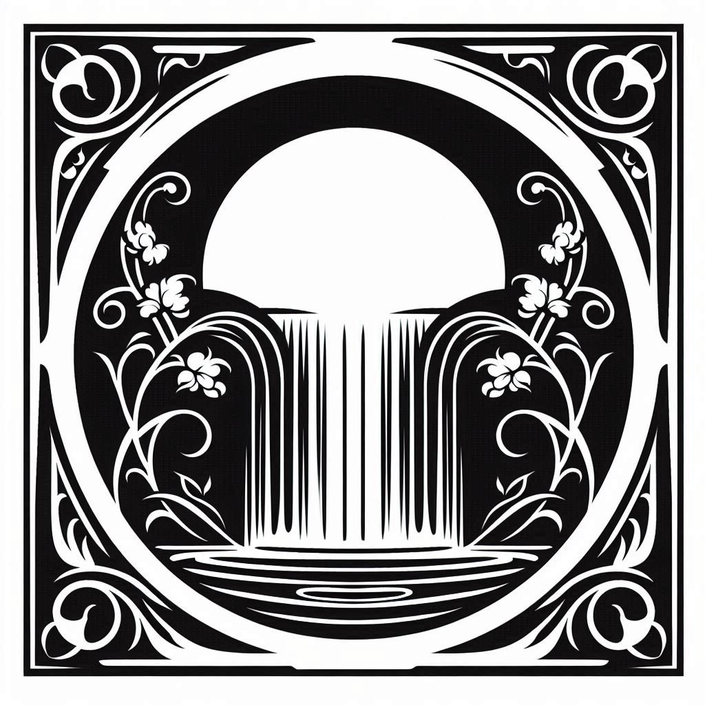 Wall art: Waterfall (two colours)
