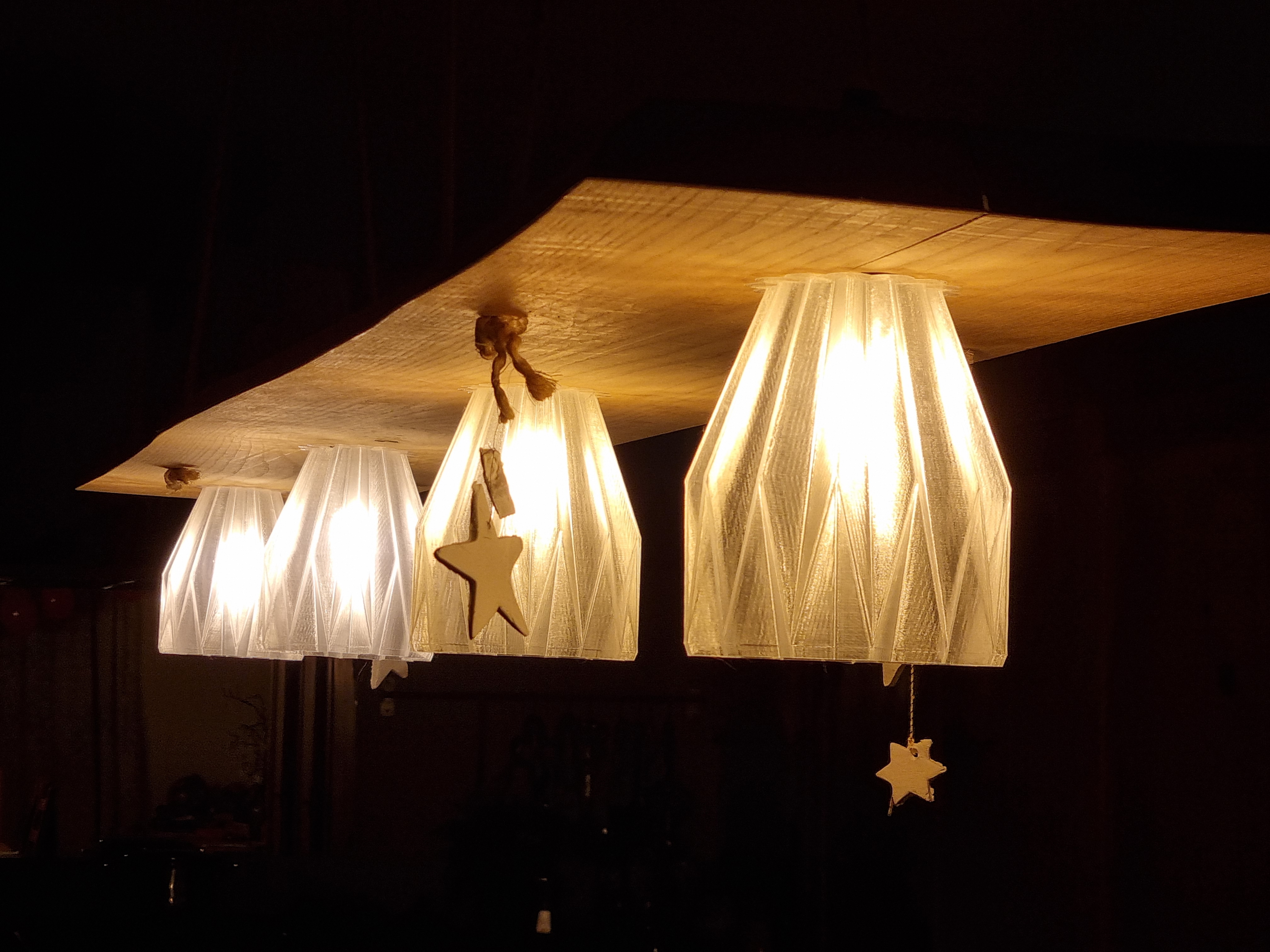 Miniatura 14 do modelo 3D lamp shade star e27 socket light