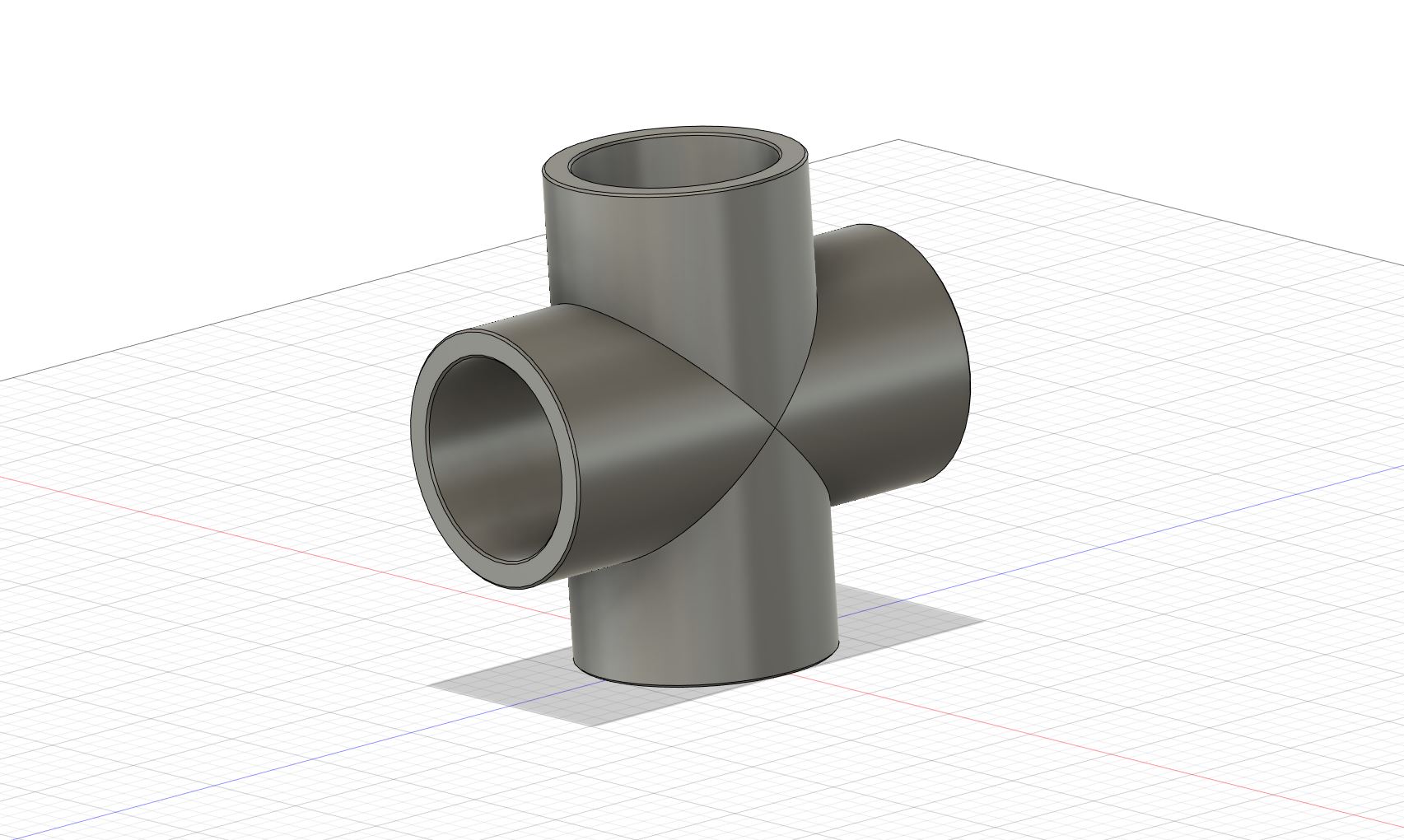 PVC pipe cross joint 4cm diameter