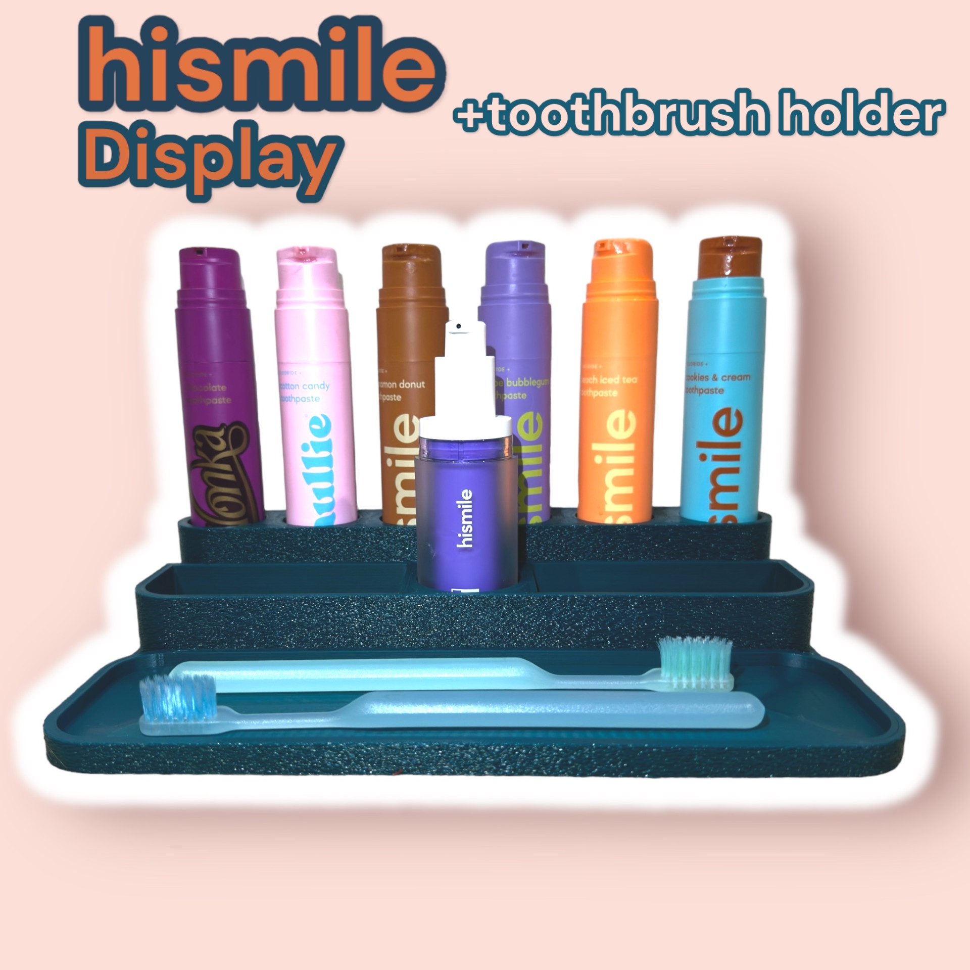 hismile Toothpaste holder & toothbrush holder (4 or 6, with or without toothbrush tray)