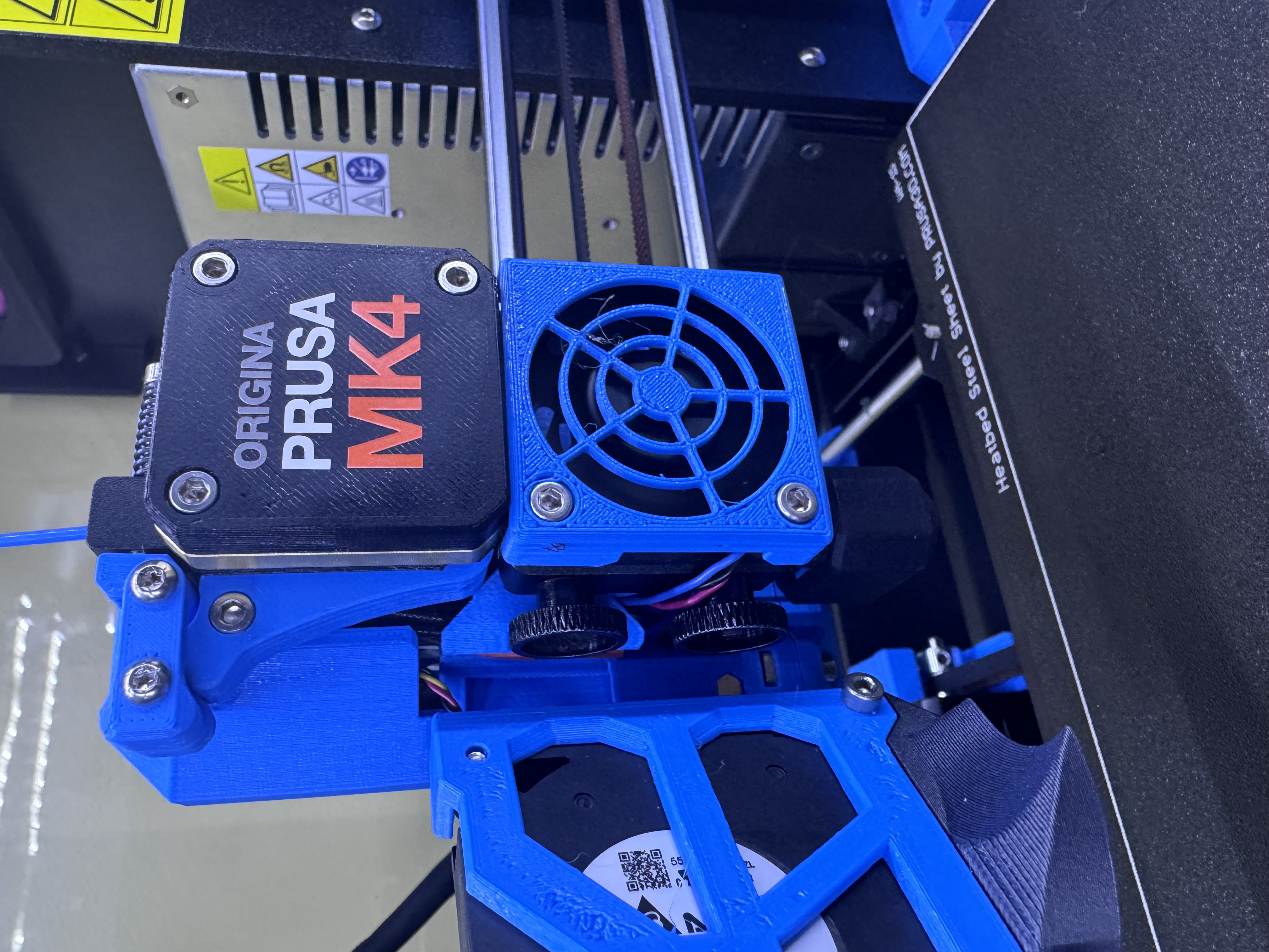 40mm MK4 Nextruder Fan Grill Cover with Base Model for Mods