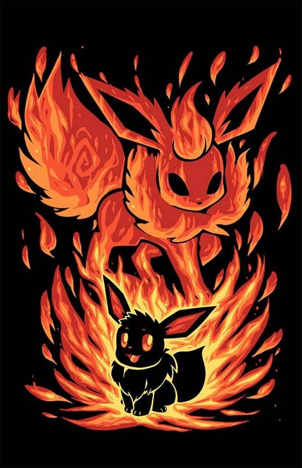 Eevee/Flareon Evolution Hueforge Art