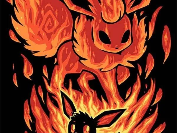 Eevee/Flareon Evolution Hueforge Art