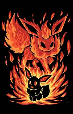 Eevee/Flareon Evolution Hueforge Art