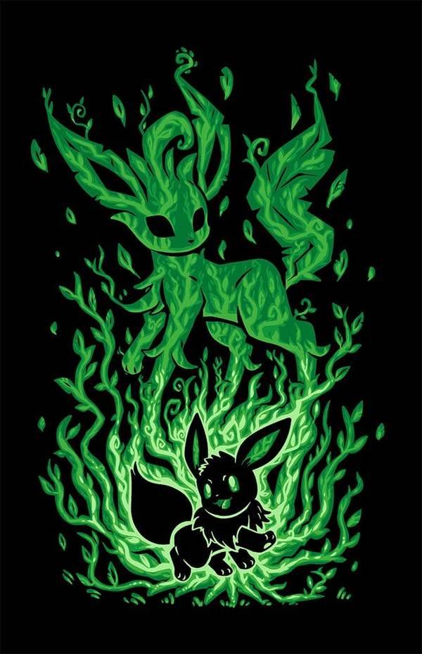 Eevee/Leafeon Evolution Hueforge Art