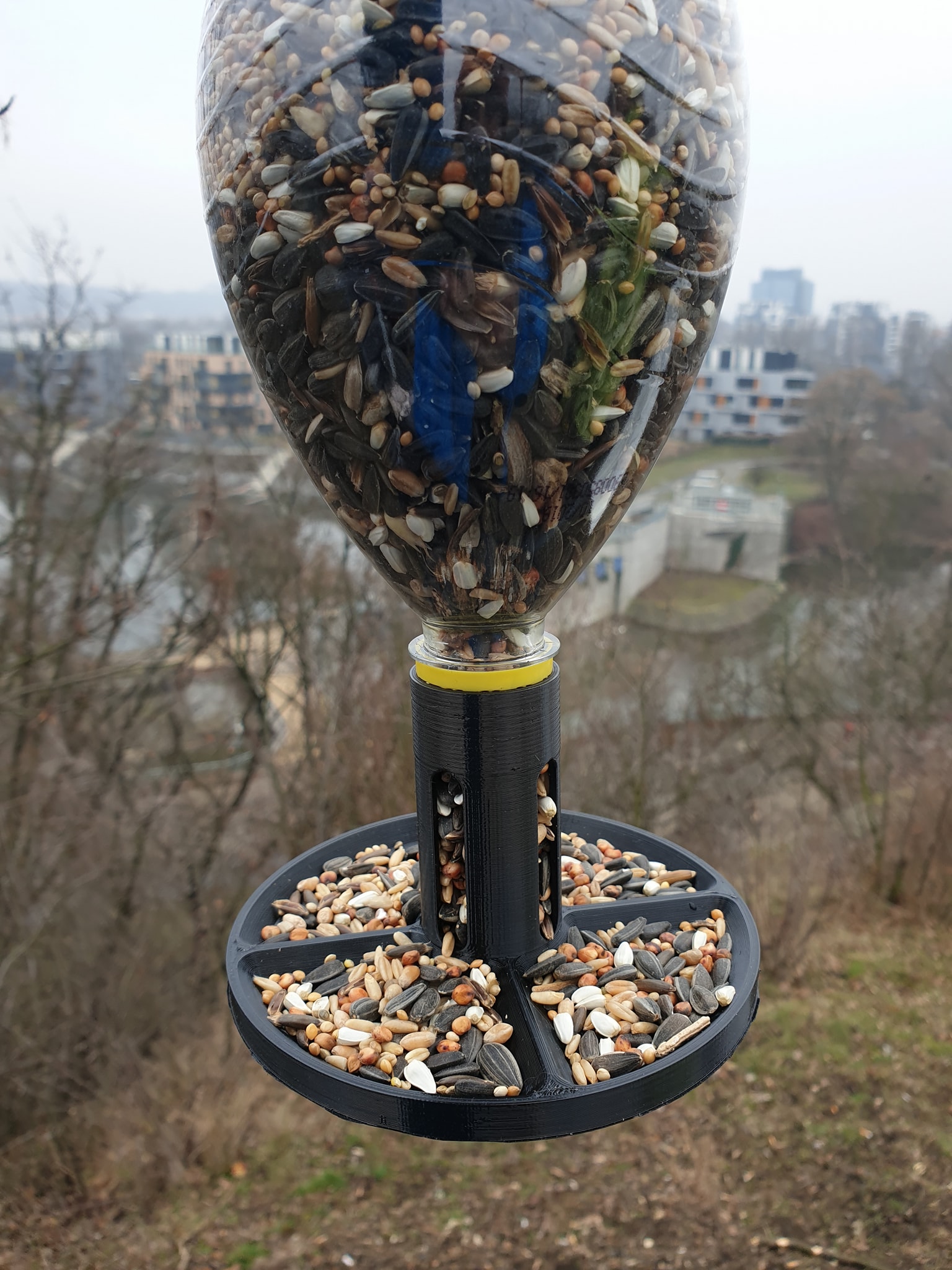 PET bottle bird feeder