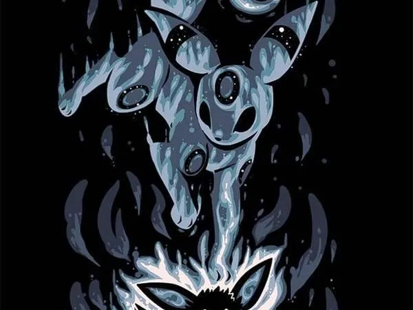 Eevee/Umbreon Evolution Hueforge Art