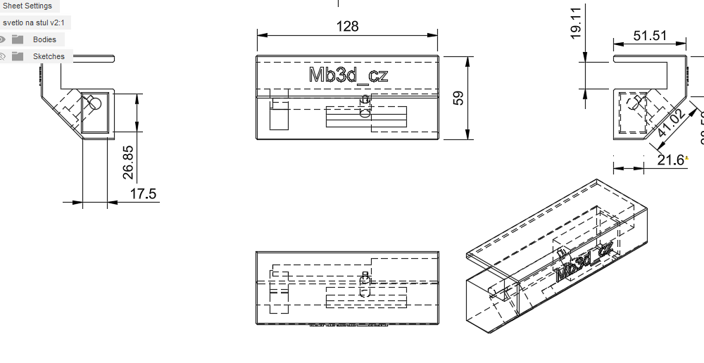 holder led light by mb3dcz | Download free STL model | Printables.com