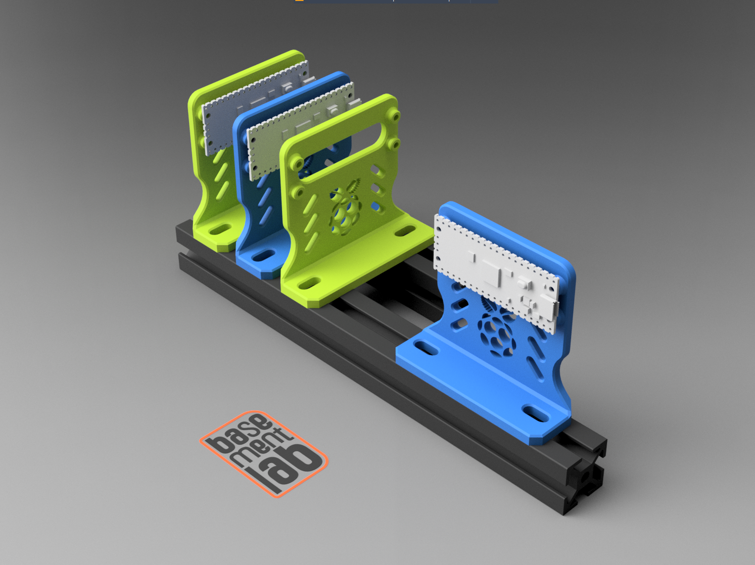Raspberry Pi Pico 2020 Mount Bracket  Stand alone / Cluster - Supporto Verticale per profilo 2020