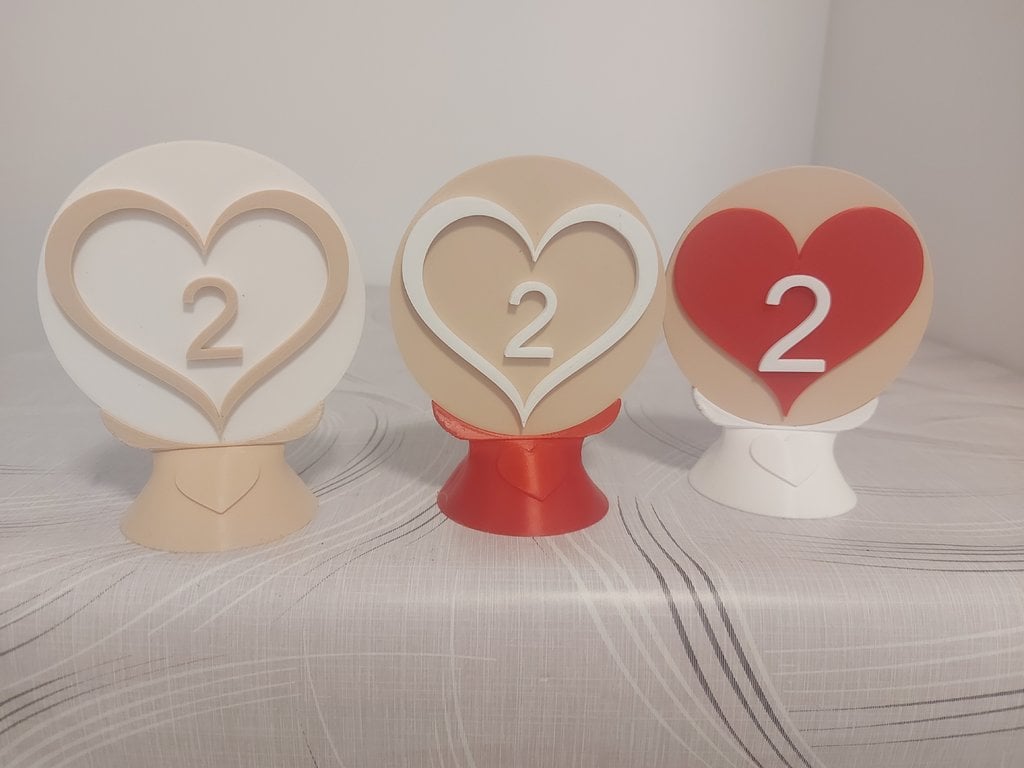 Miniatura 4 do modelo 3D WEEDING TABLE NUMBERS