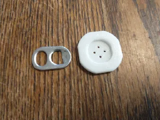 30mm Wide Ridge Rounded Square Button