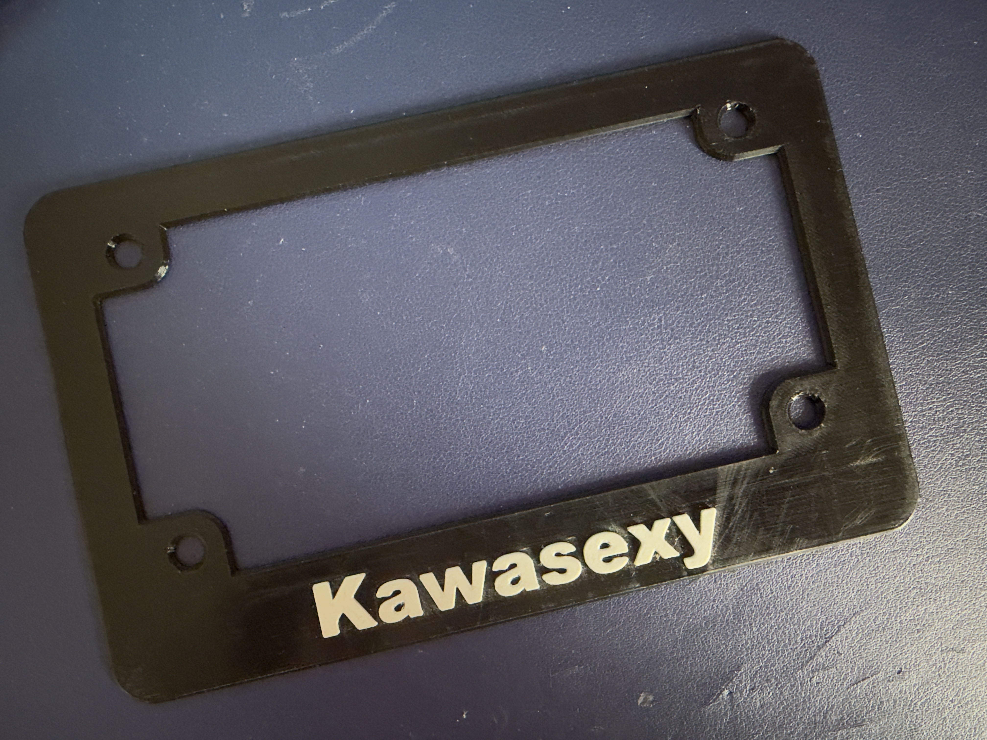Kawasexy Motorcycle License Plate Frame