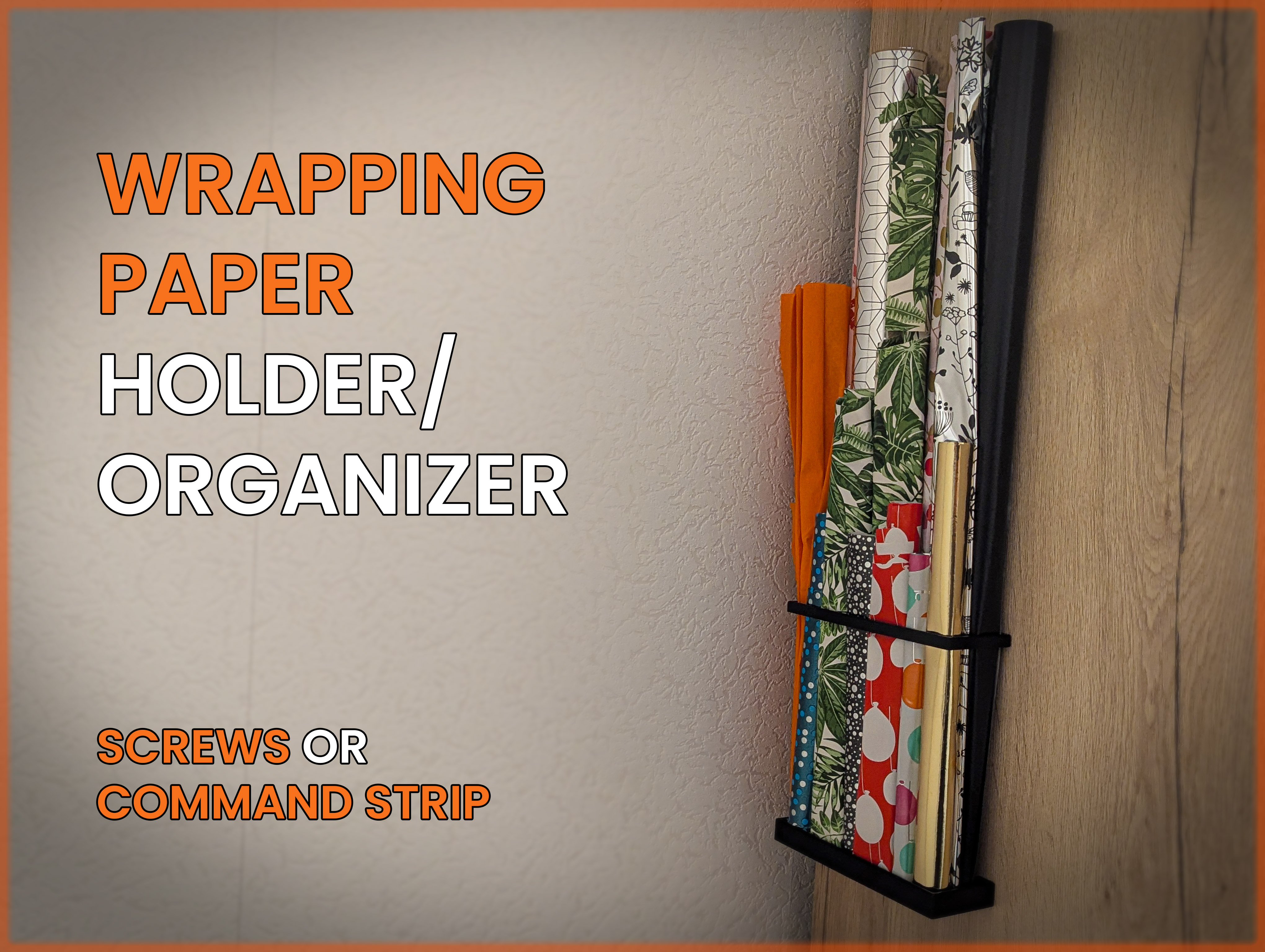 Wrapping Paper Organizer - fits 10 rolls