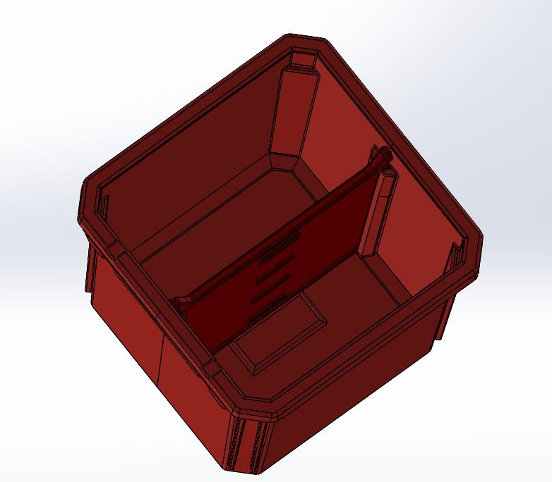Milwaukee Packout Organizer Compatible Square Bin With Removable divider