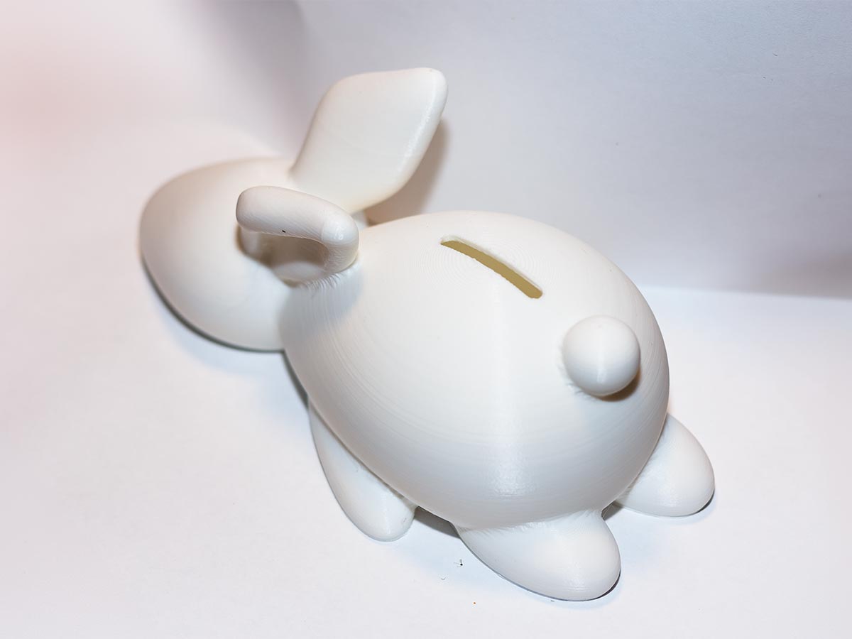 Lazy rabbit, bank.