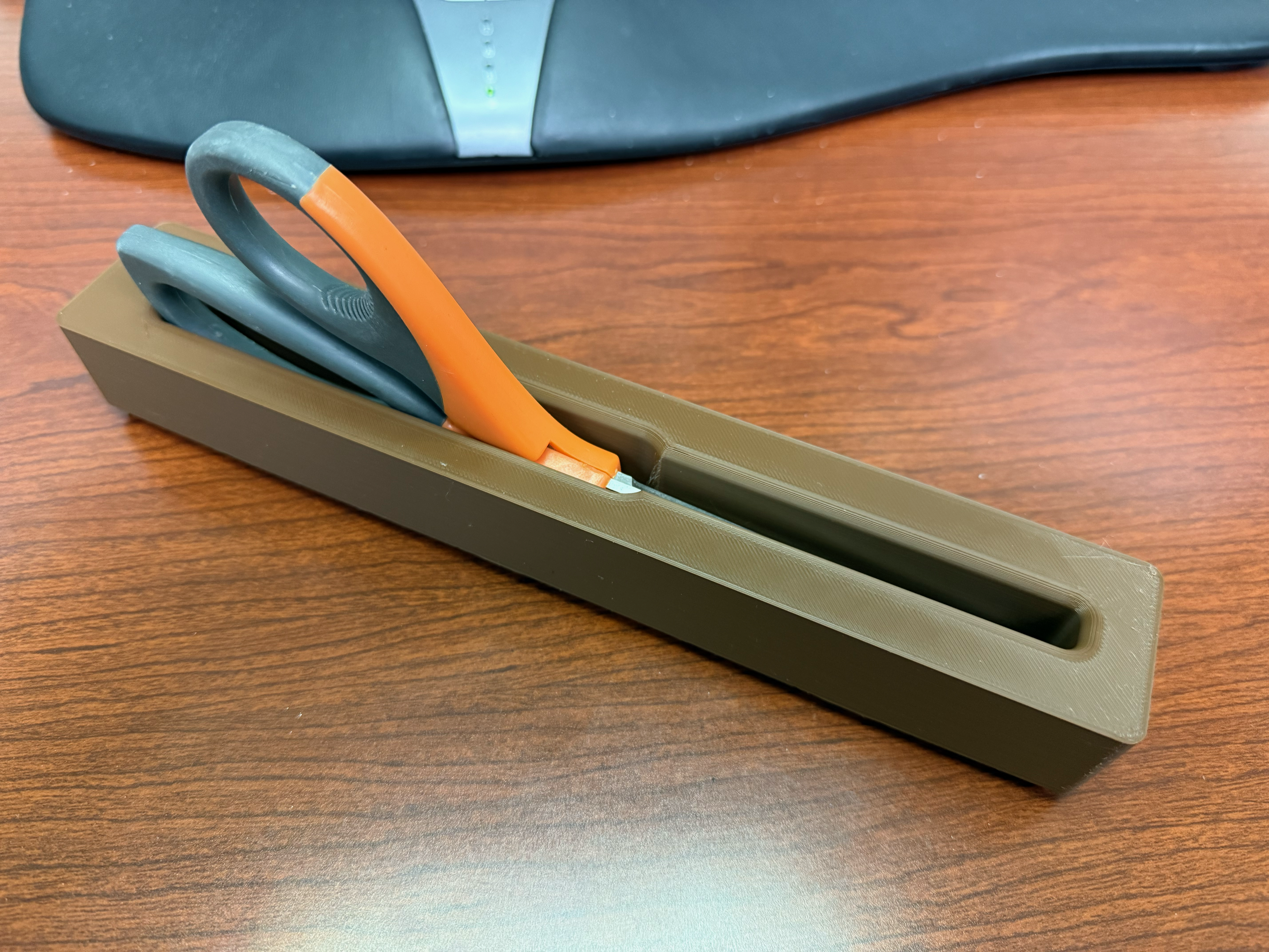Skillcraft Scissors Gridfinity Bin (Verticle) Orange & Gray Handle - No Magnets — miniatura 4