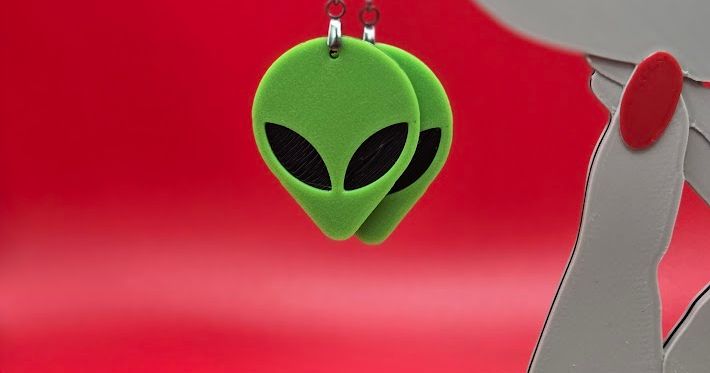 Alien Earrings by Javier Rizzo | Download free STL model | Printables.com