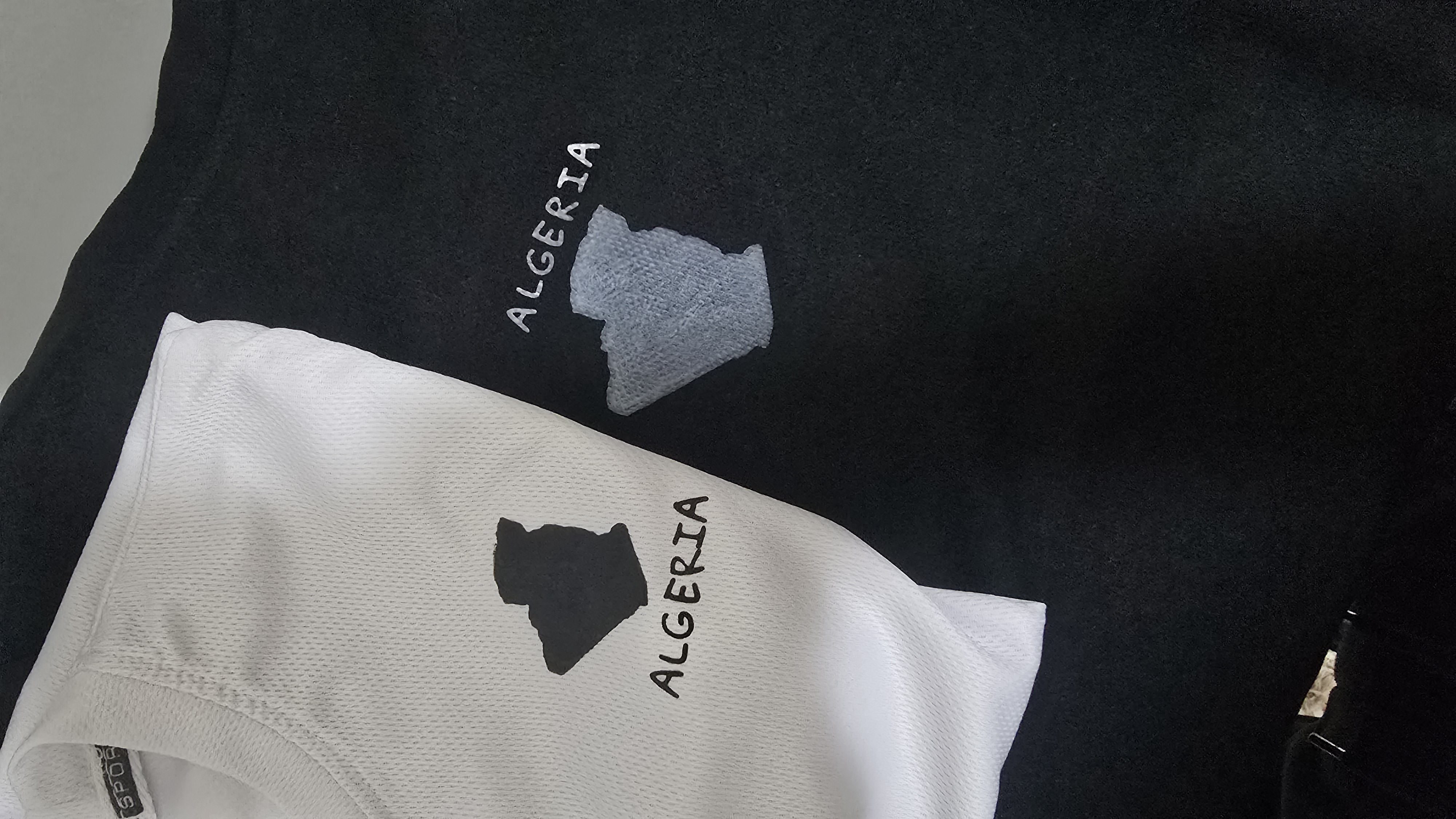 Algerian map for t-shirt printing