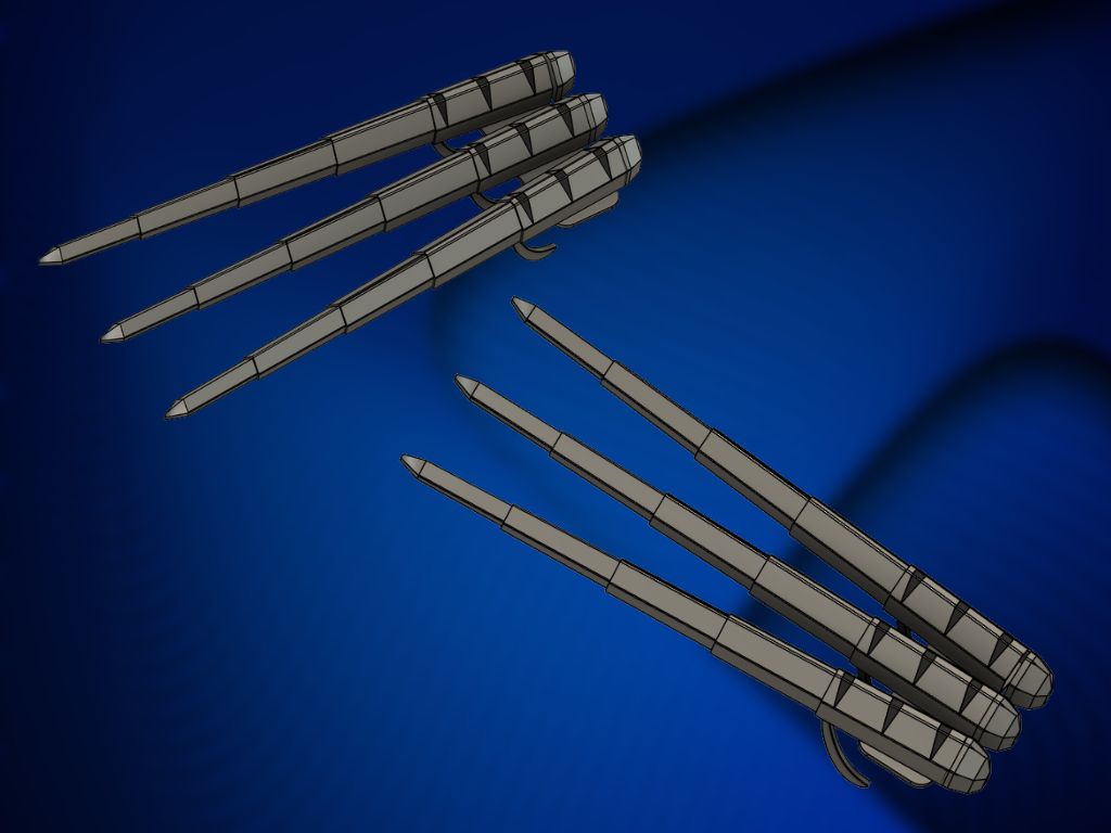 Miniatura 4 do modelo 3D Collapsible Wolverine Claws