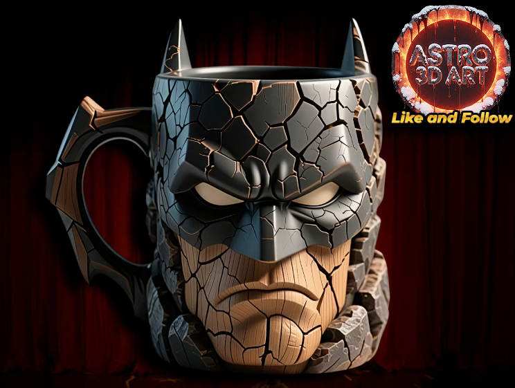 Batman Wood Stone Mug