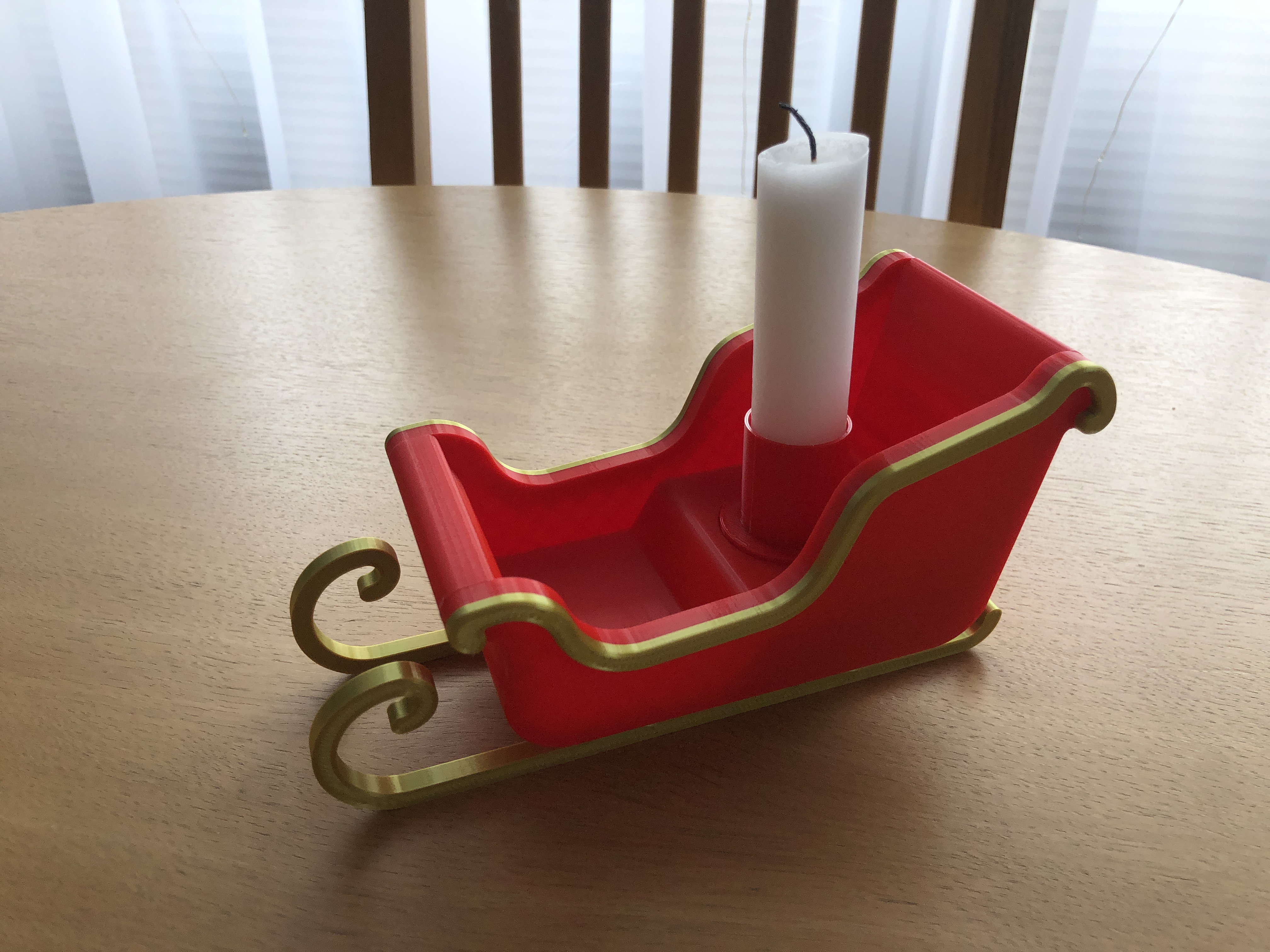 Santa Claus Sleigh Candle Holder