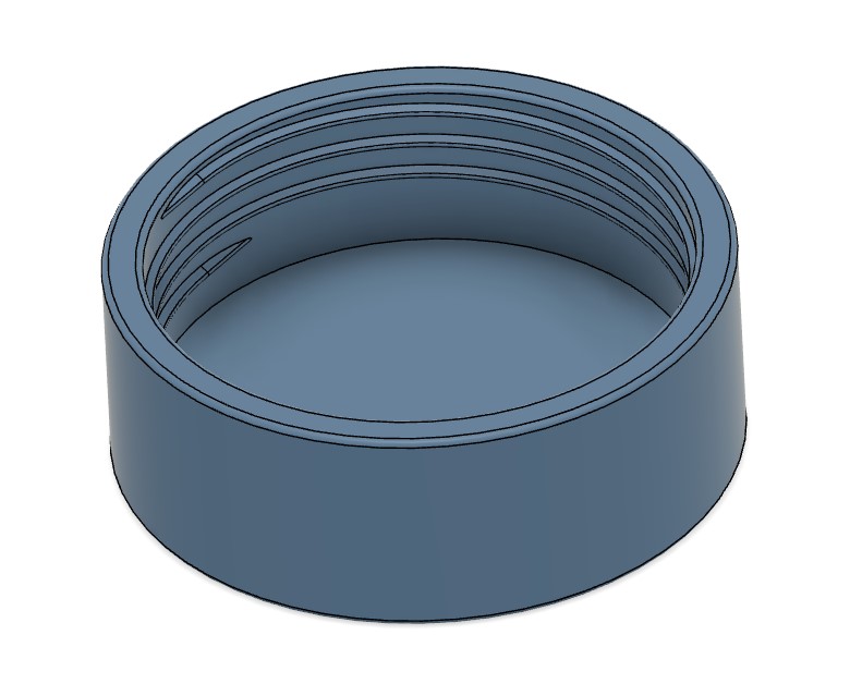 Cap Eurodose Normdose, prepared for insert a gasket - Parameterized Bottle Cap v6 v1