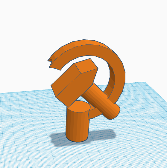 hammer and sickle made by an idiot