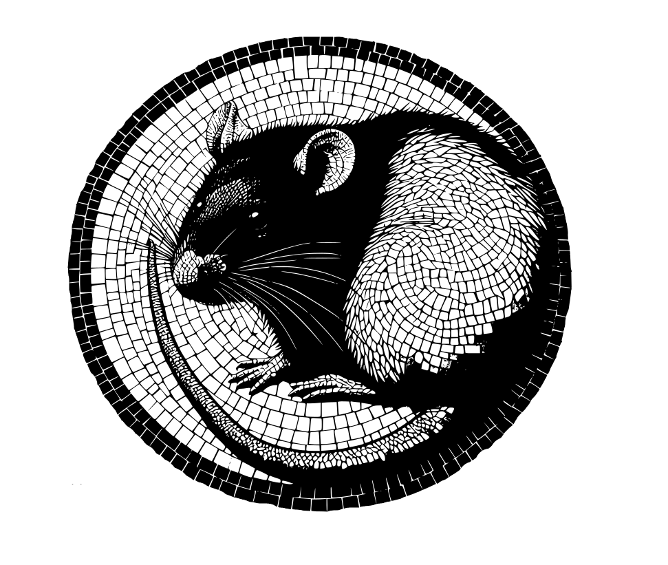 Rat mosaic 2 (two colours) by Nina Máčová Download free STL model