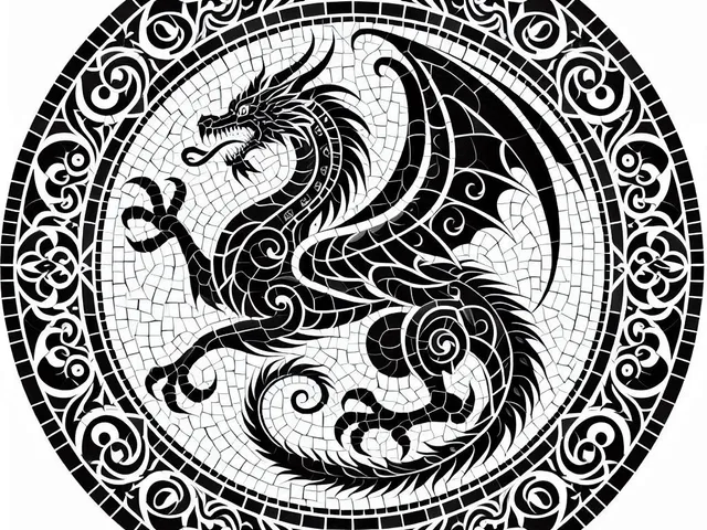Wall art: Dragon 6 (two colours)